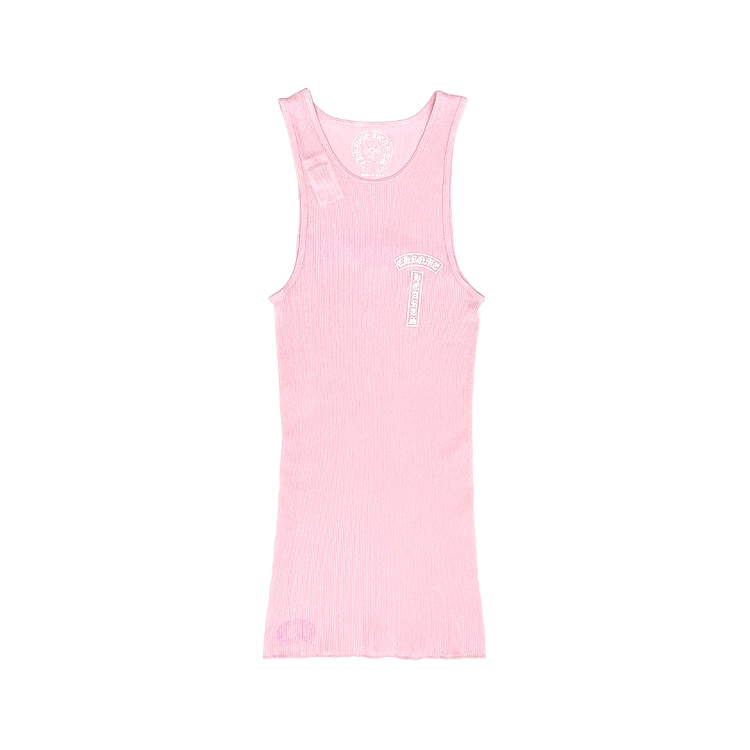 Chrome Hearts Cross T-Bar Pink Rib Tank Top