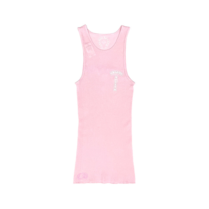 Chrome Hearts Cross T-Bar Pink Rib Tank Top