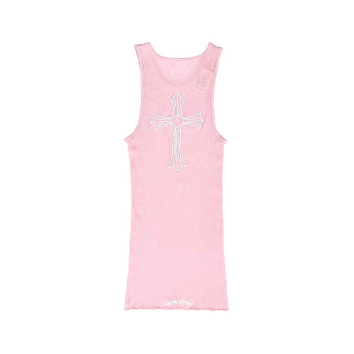Chrome Hearts Cross T-Bar Pink Rib Tank Top