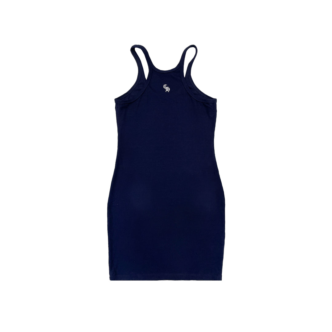 Chrome Hearts Bad Seed CH Embroidered Navy Rib Tank Top