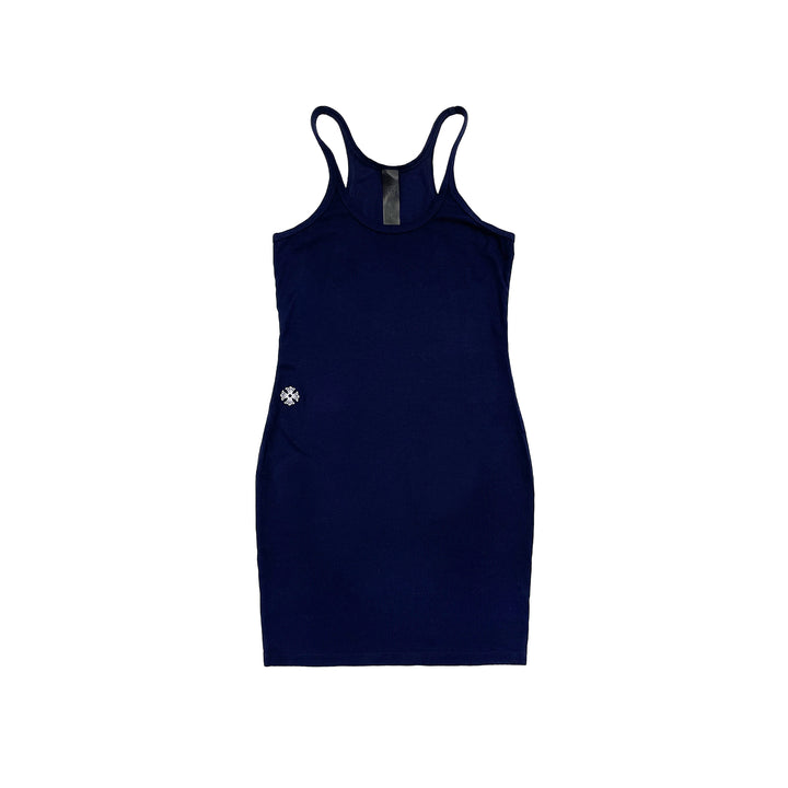 Chrome Hearts Bad Seed CH Embroidered Navy Rib Tank Top