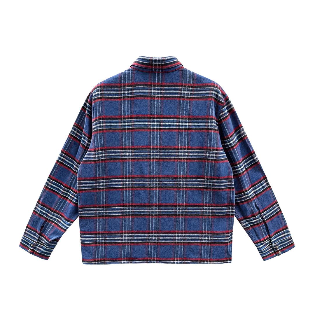 Chrome Hearts Work Dog Blue&Red Plaid Shirt Flannel Jacket