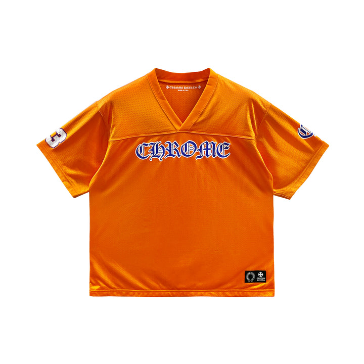 Chrome Hearts Orange Mesh Ice Hockey Short Sleeve Tee