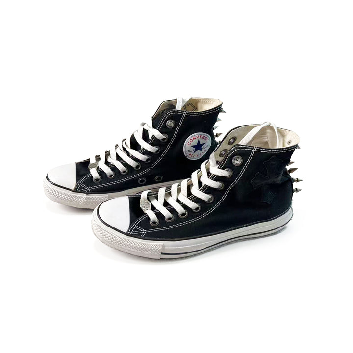 Chrome Hearts Converse Cross Patch Silver Spikes Sneakers