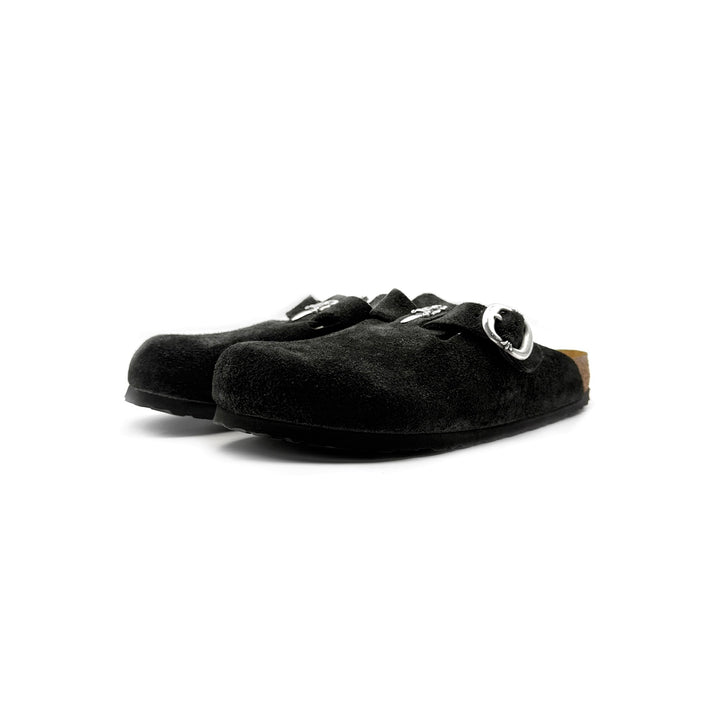 Chrome Hearts Birkenstock Silver Dagger Black Buckle Suede Sandals
