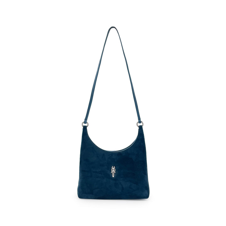 Chrome Hearts Dagger Dark Blue Suede Viv Bag