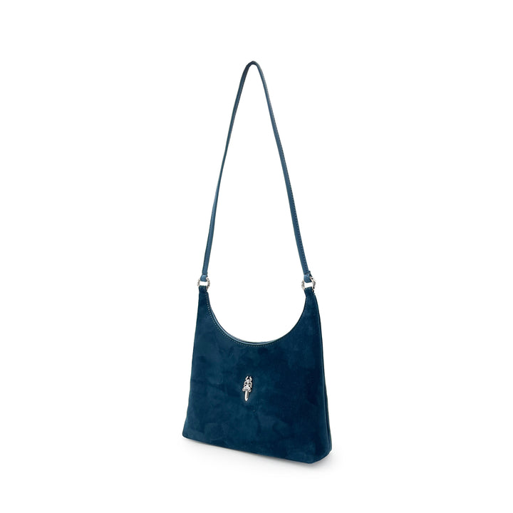 Chrome Hearts Dagger Dark Blue Suede Viv Bag