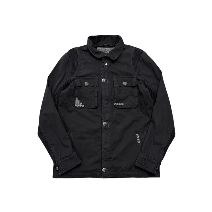 Chrome Hearts Cherry Bomb Pyramid Stud Military M65 Black Jacket