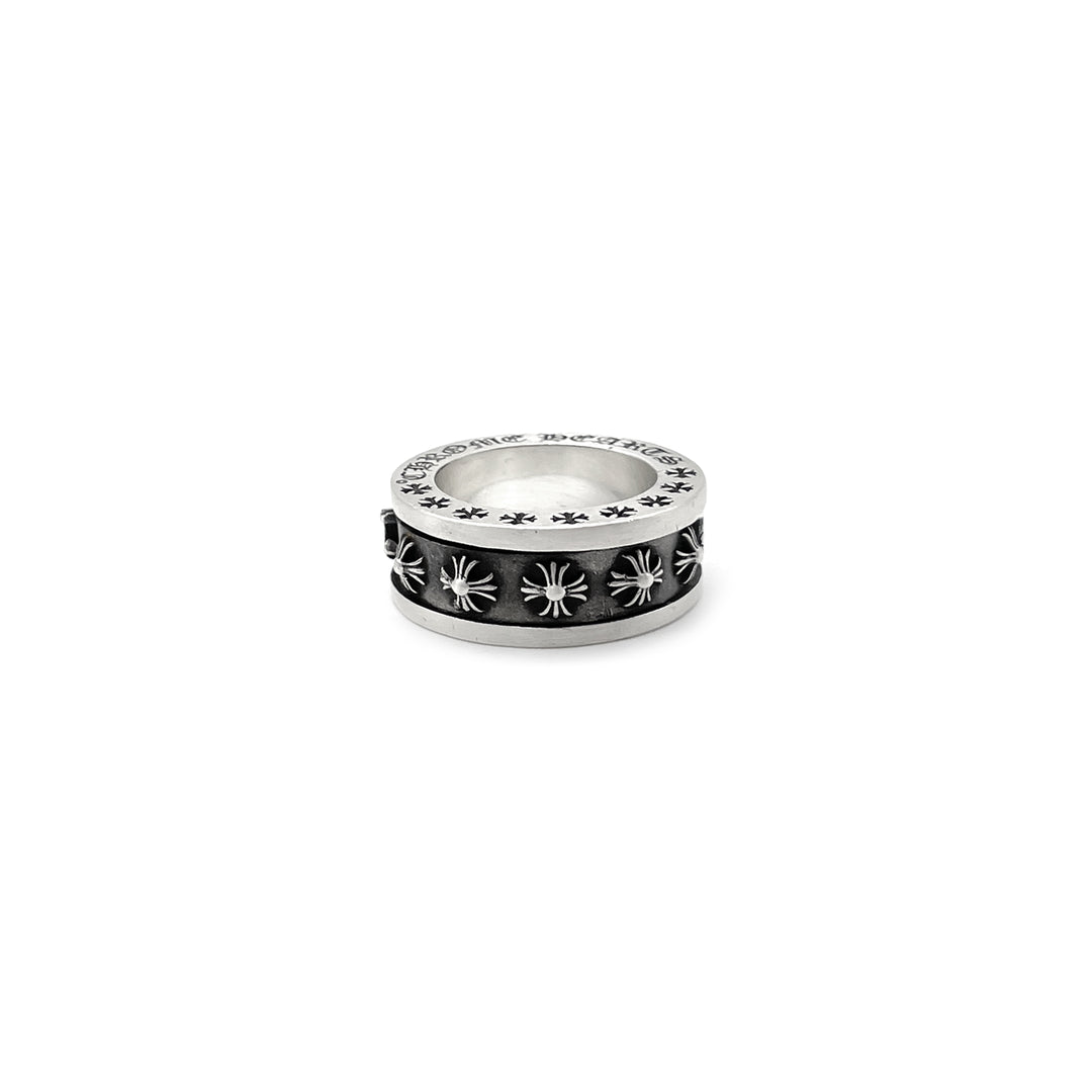Chrome Hearts Silver F U Plus Cross Spinner Ring