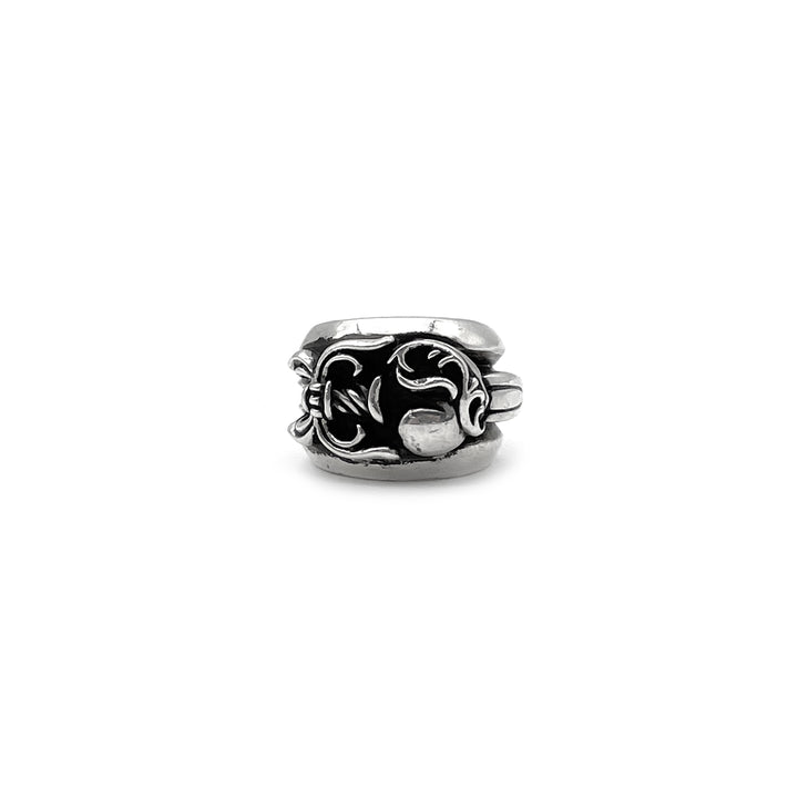 Chrome Hearts Silver Vine Heart Dagger Ring