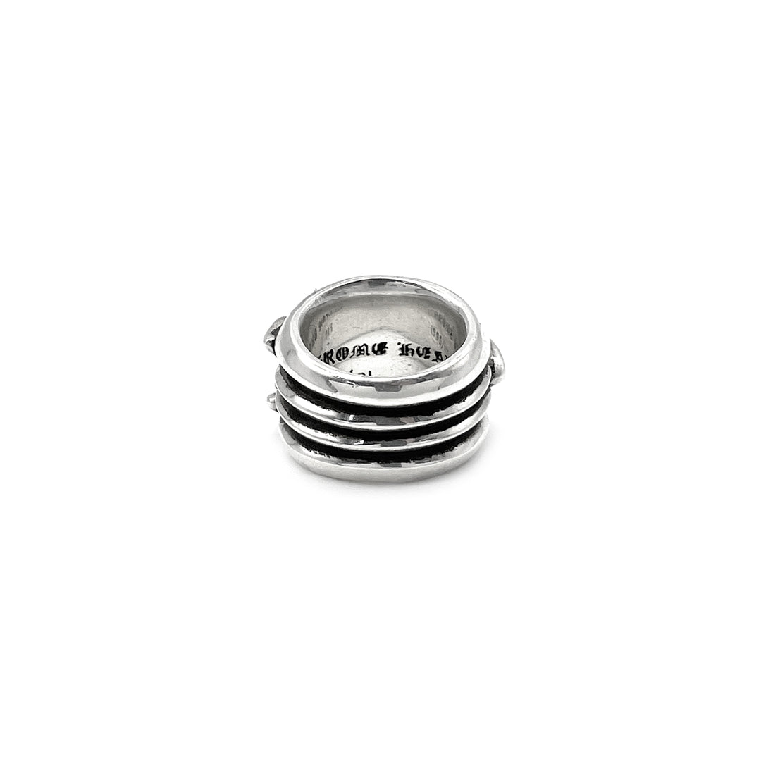 Chrome Hearts Silver Vine Heart Dagger Ring
