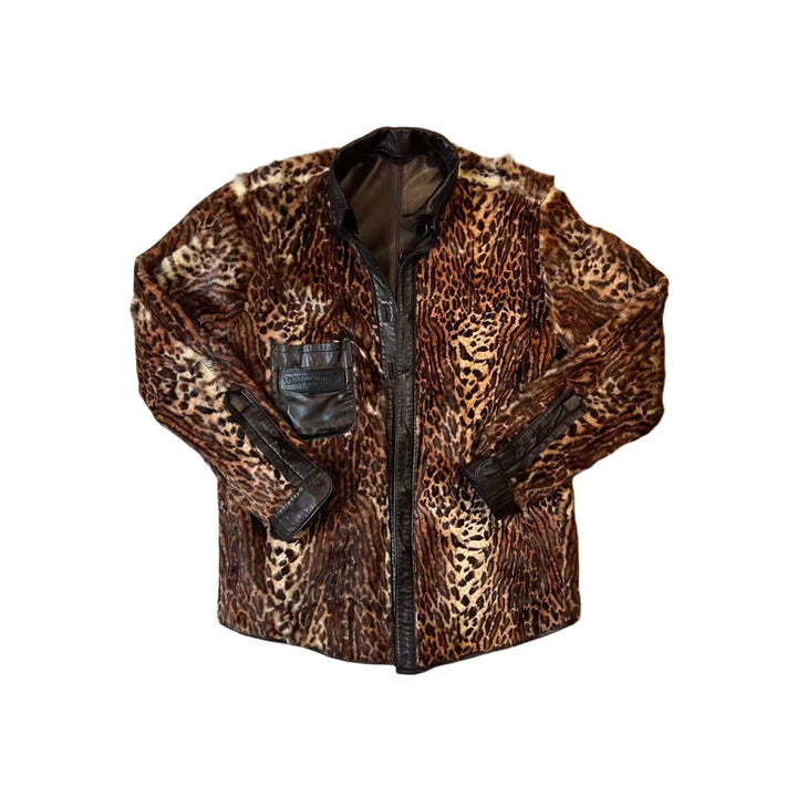 Chrome Hearts Vintage Brown Leather Shirt Jacket
