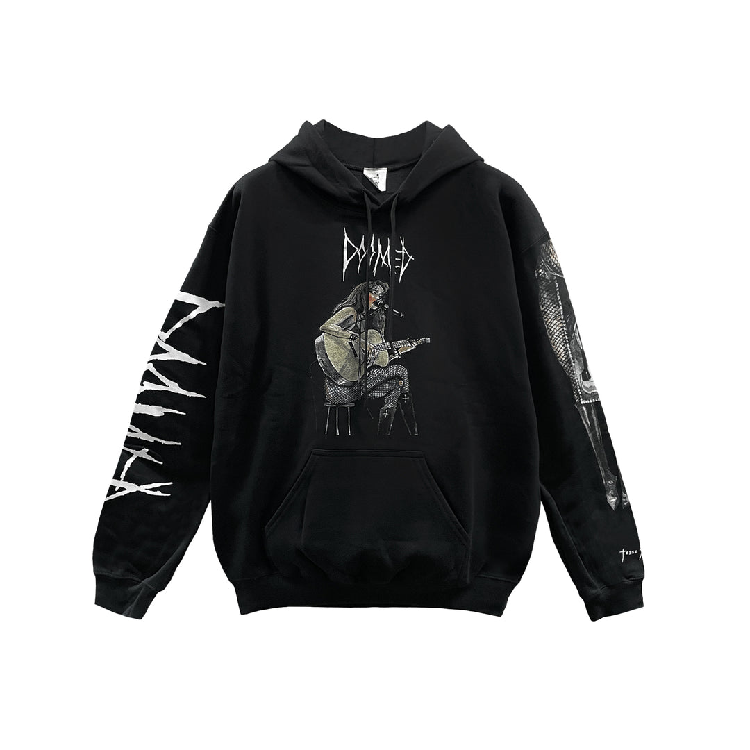 Deadly Dolls JJS Hollister Rock band Black Pullover Hoodie