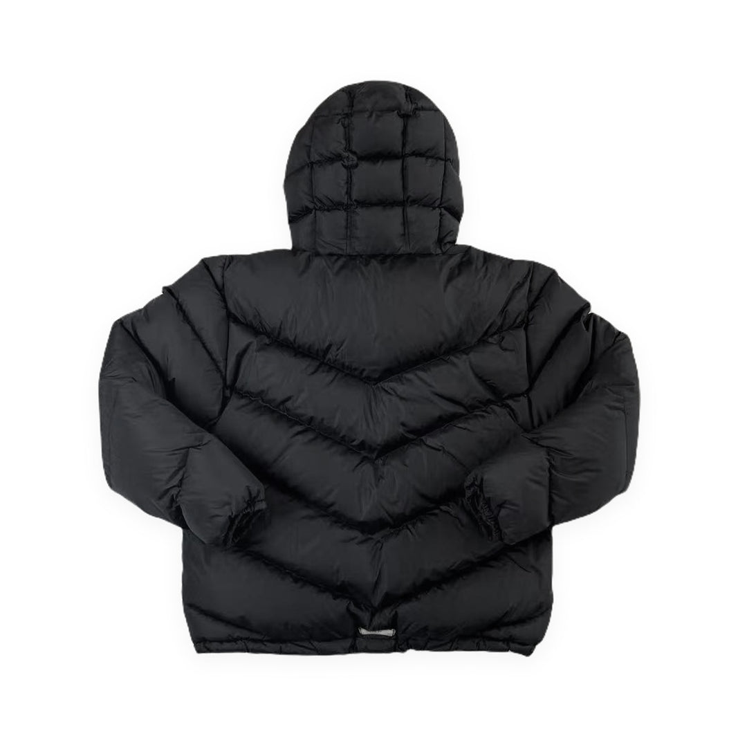 Chrome Hearts Black Half-Zip Pullover Down Puffer Jacket