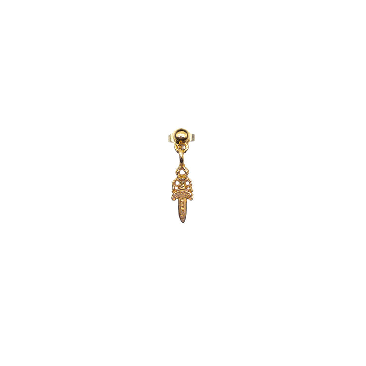 Chrome Hearts 22k Gold Dagger Earring Drop