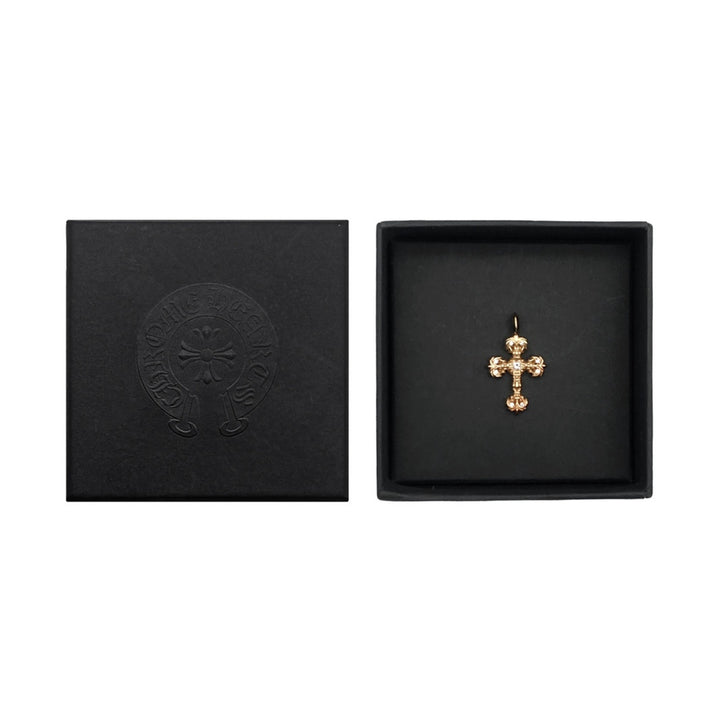 Chrome Hearts 22K Gold Diamonds Filigree Cross Pendant