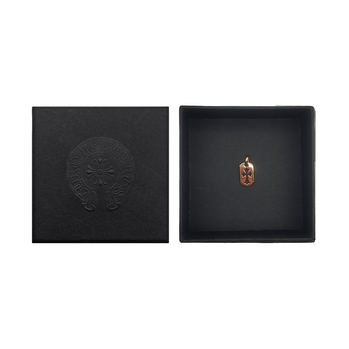 Chrome Hearts 22K Gold Cut-out Cross Dog Tag Pendant