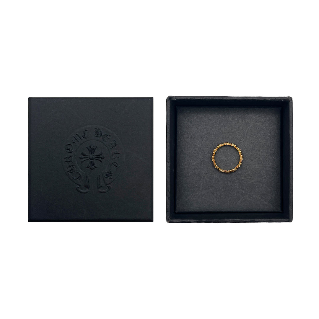 Chrome Hearts 22K Gold Tiny E Plus Band Ring