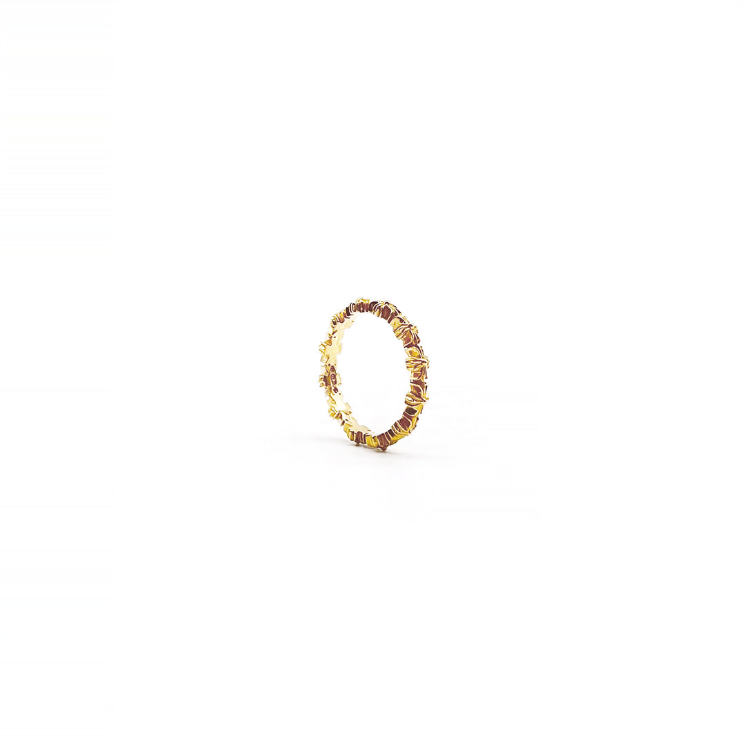 Chrome Hearts 22K Gold Tiny E Plus Band Ring