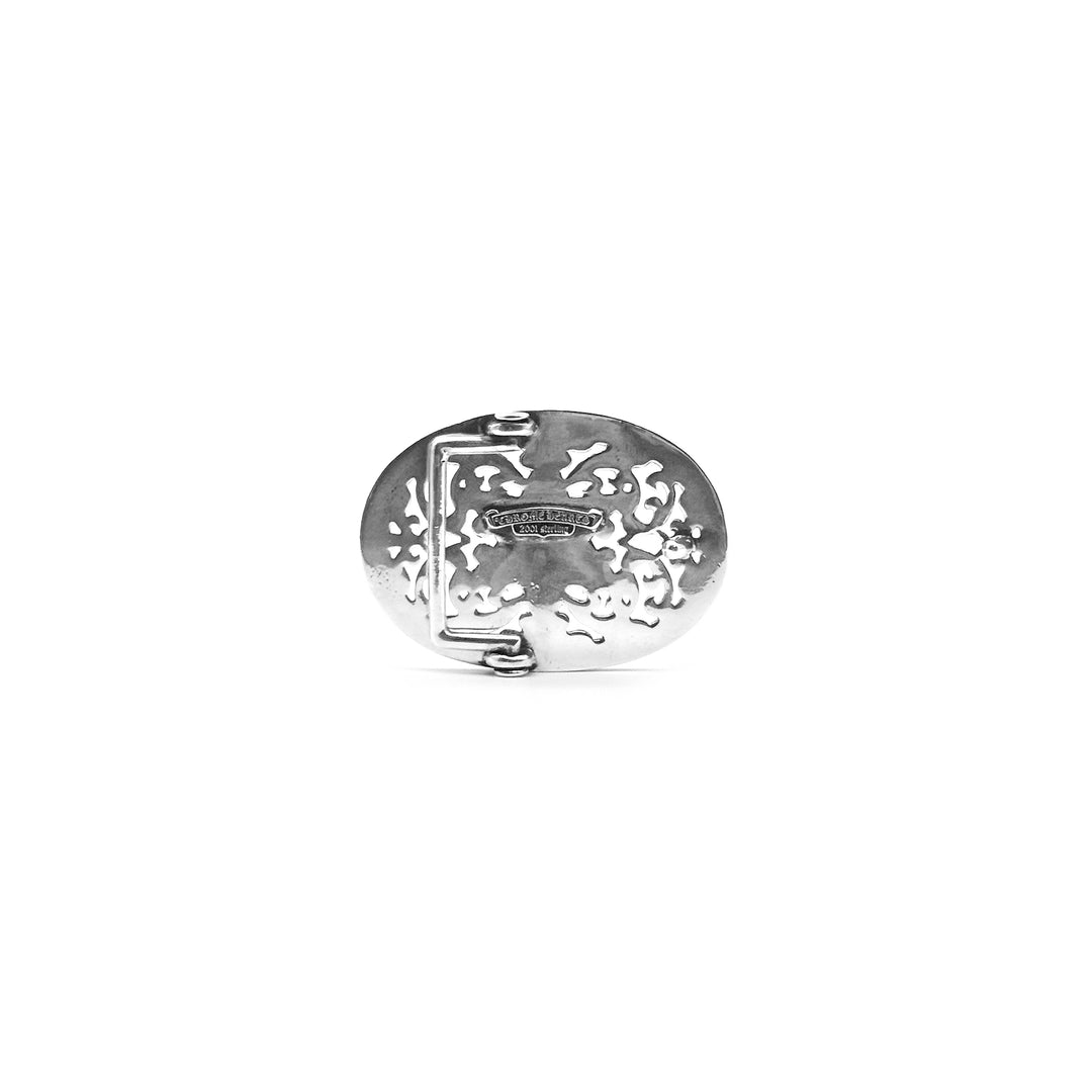 Chrome Hearts Silver Small Oval Star Belt Buckle