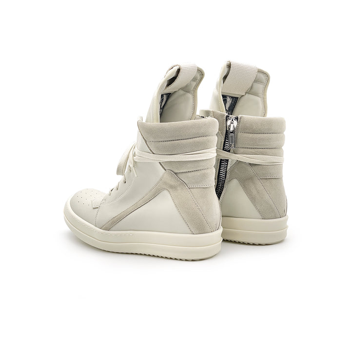 Rick Owens Geobasket Leather High-Top Sneakers