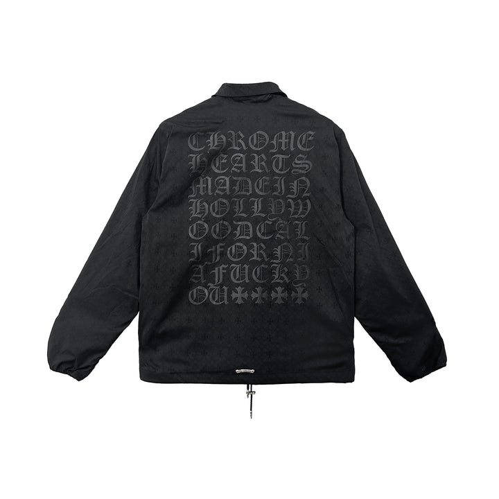 Chrome Hearts Tonal Monogram Cross Pattern Script Logo Coach Jacket - SHENGLI ROAD MARKET