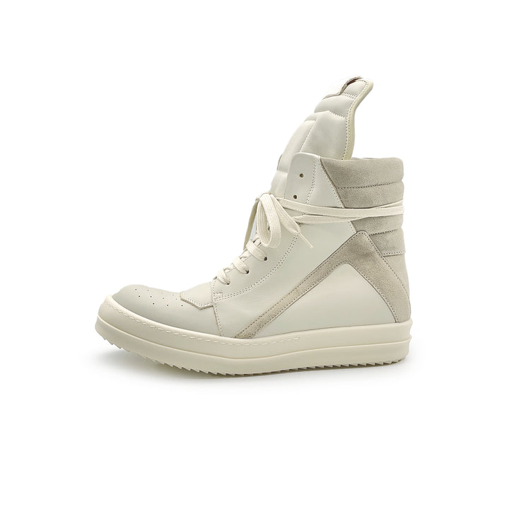 Rick Owens Geobasket Leather High-Top Sneakers