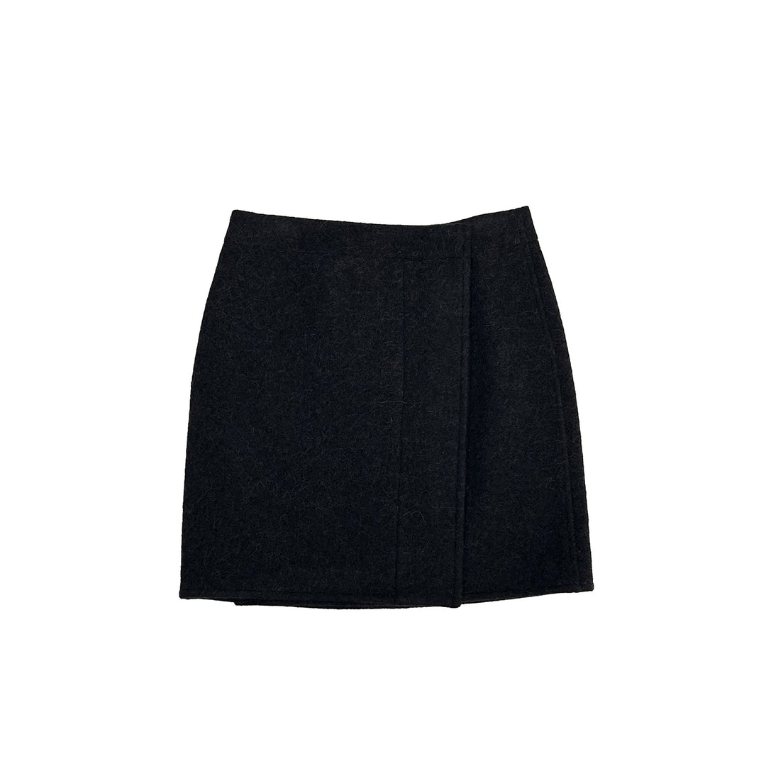 Lemaire Brushed Wool Wrap Mini Skirt