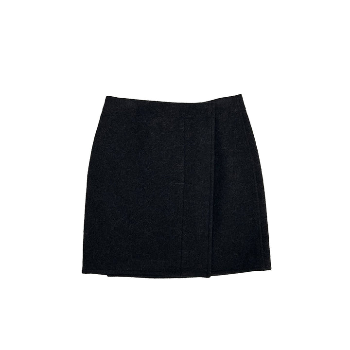Lemaire Brushed Wool Wrap Mini Skirt