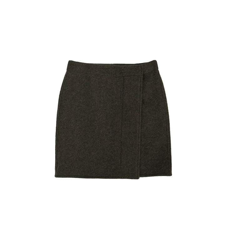 Lemaire Brushed Wool Wrap Mini Skirt