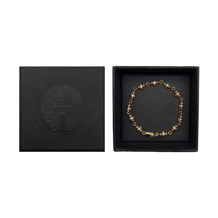 Chrome Hearts 22K Gold Diamonds Tiny E Bracelet