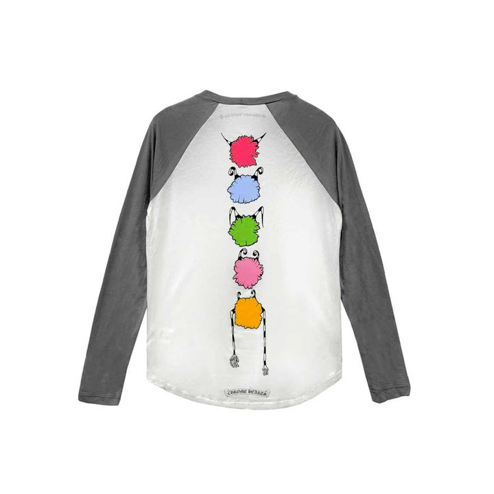 Chrome Hearts Matty Boy Graffiti White & Grey Long Sleeve T-Shirt Tee