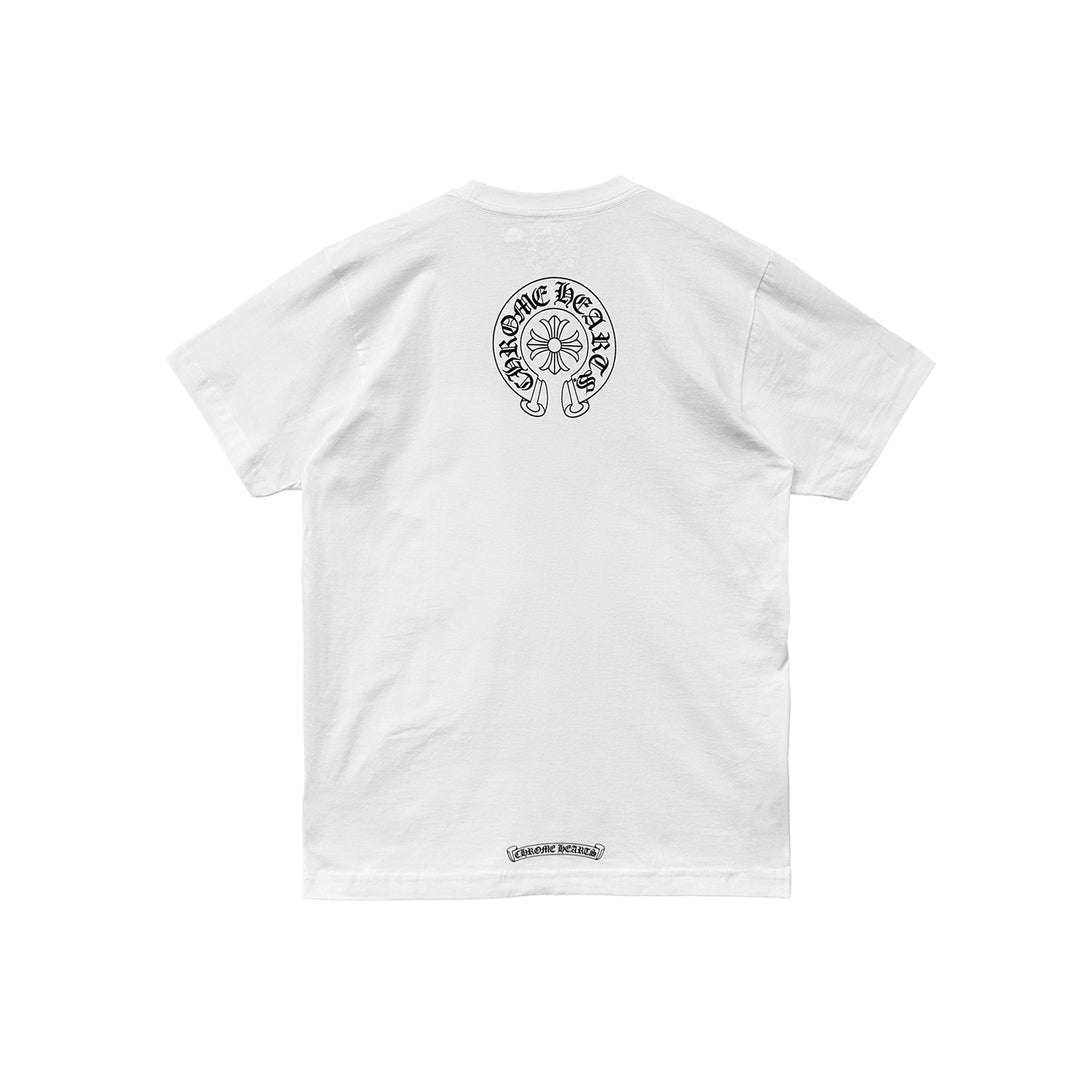 Chrome Hearts Black Neck Script Logo Short Sleeve Tee