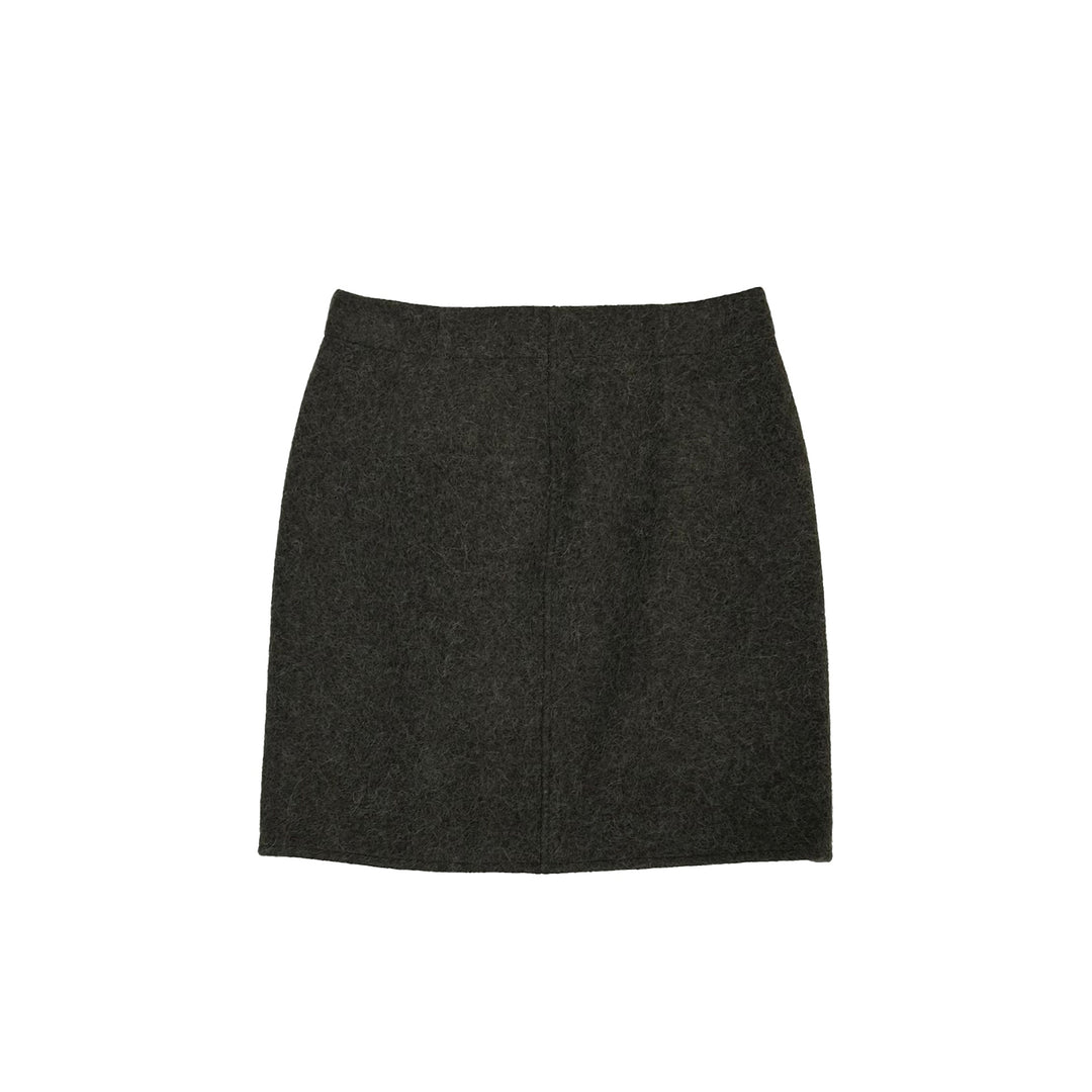 Lemaire Brushed Wool Wrap Mini Skirt