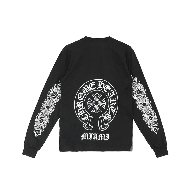 Chrome Hearts Aspen Exclusive Horseshoe Logo Long Sleeve T-Shirt Tee