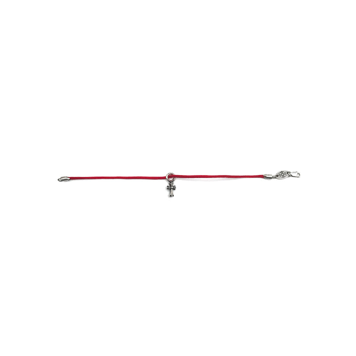 크롬하츠 실버 크로스 펜던트 레드 스트링 팔찌