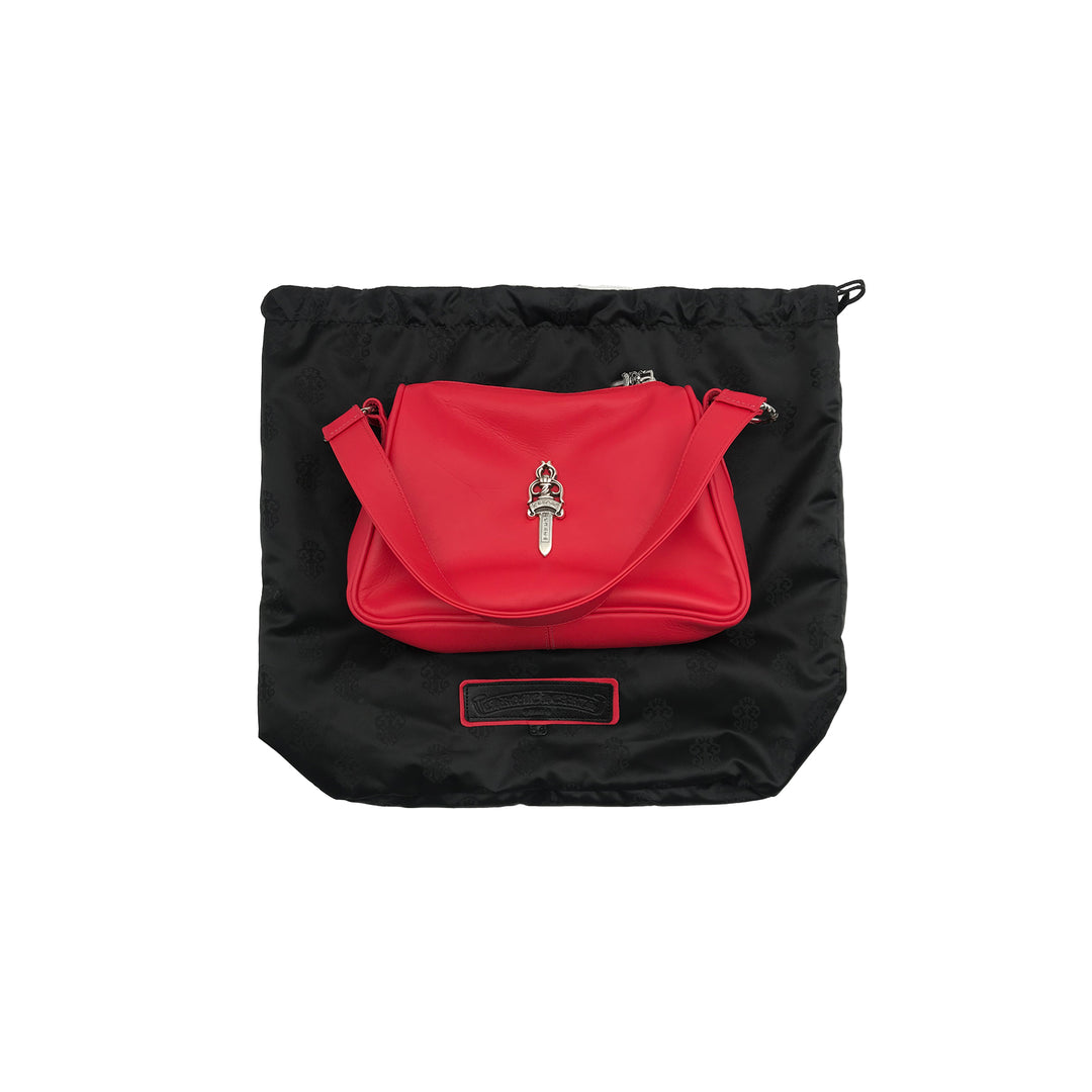 크롬 하츠 레드 실버 대거 치킨 너겟 핸드백