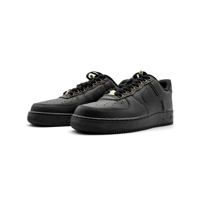 Chrome Hearts Nike Air Force 1 Black Sneakers With Silver Hardware