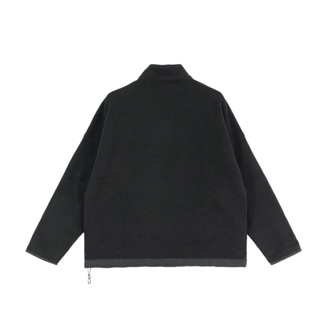 CHROME HEARTS (クロムハーツ) フリース ホースシューロゴ ハーフジップ スウェットシャツ シルバーダガー付き