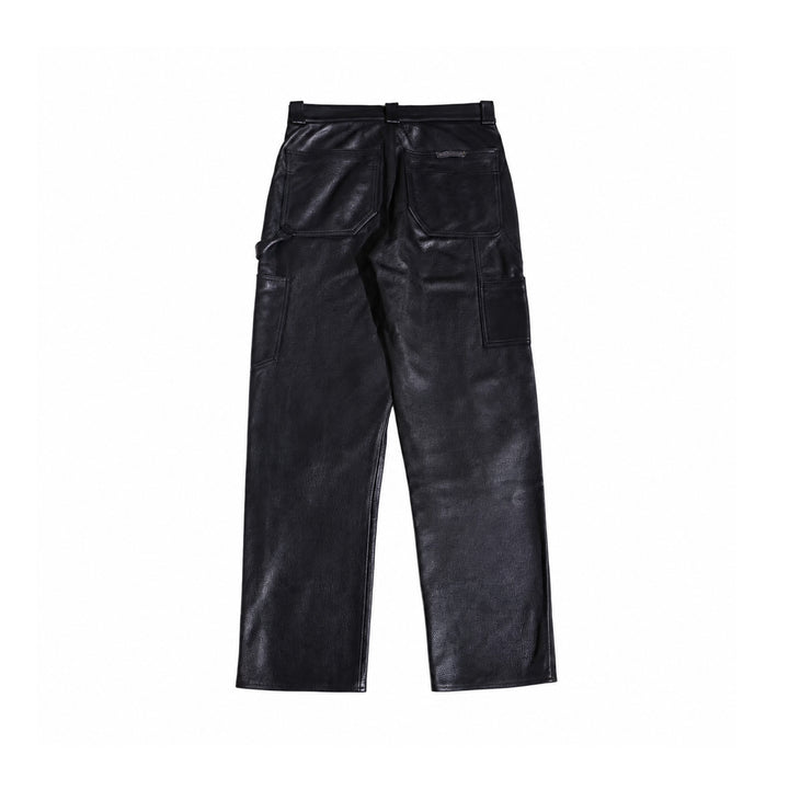 Chrome Hearts Fleur Leather Double Knee Carpenter Pants