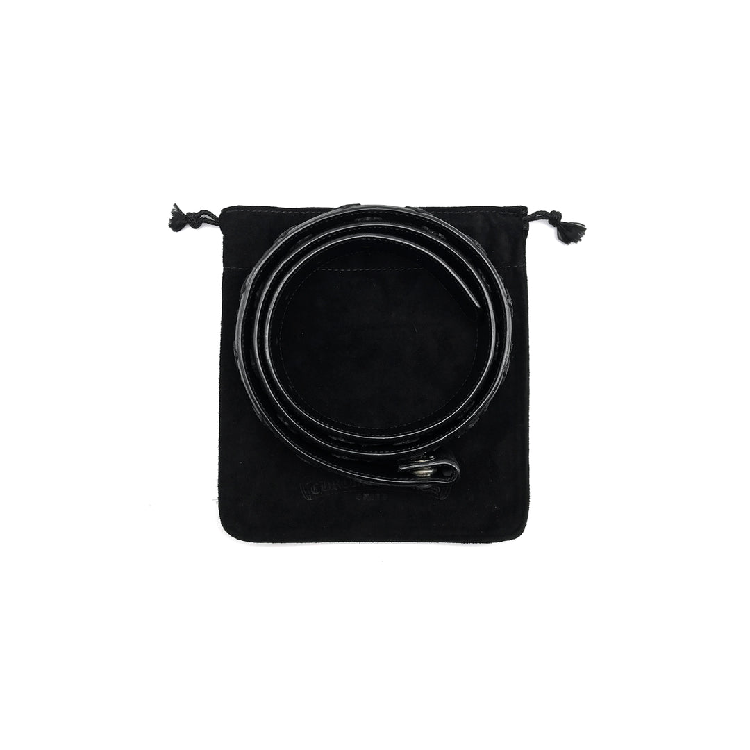 Chrome Hearts Multi Cross Black Leather Belt