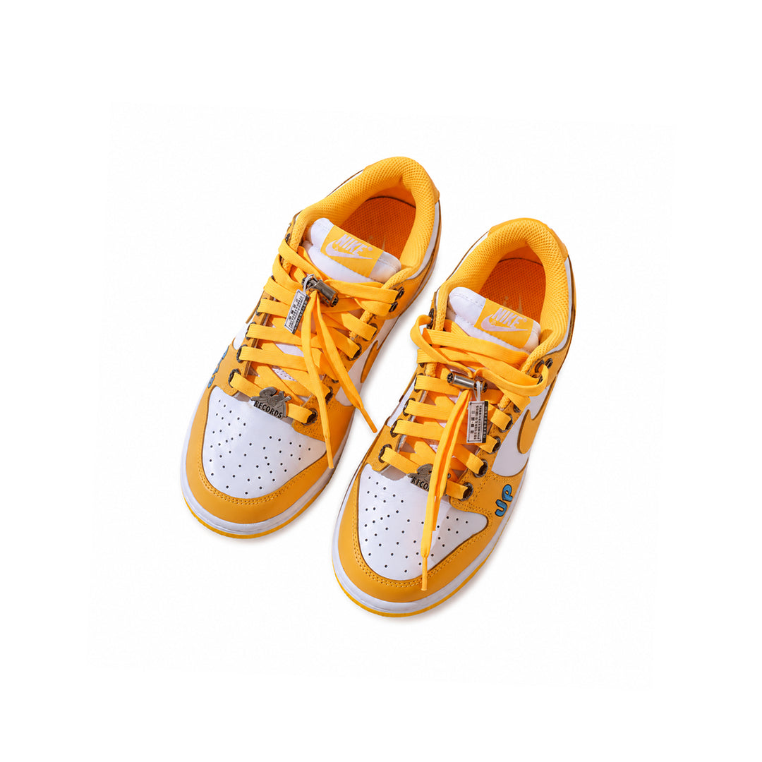 Chrome Hearts Custom Nike Dunk Low Yellow&White Graffiti Sneakers