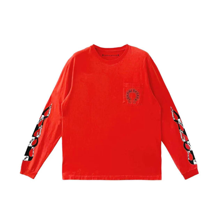 Chrome Hearts Matty Boy Chomper Red Long Sleeve Tee
