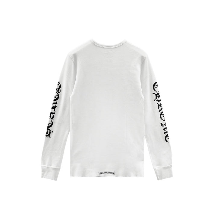 Chrome Hearts Scroll Label Waffle Thermal Long Sleeve Tee