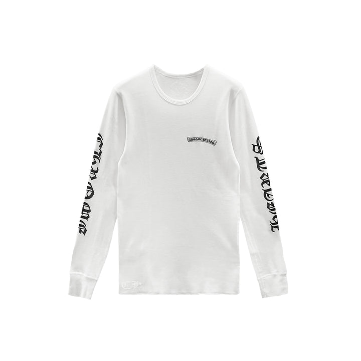 Chrome Hearts Scroll Label Waffle Thermal Long Sleeve Tee