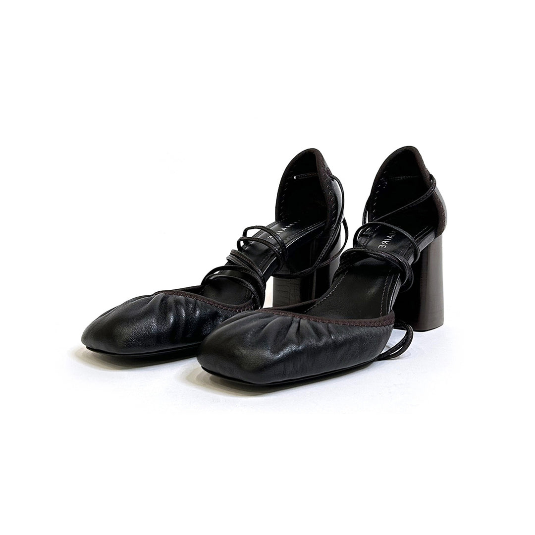 Lemaire Leather Lace-Up Ballet Heels