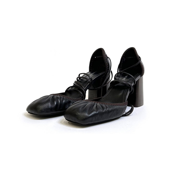 Lemaire Leather Lace-Up Ballet Heels