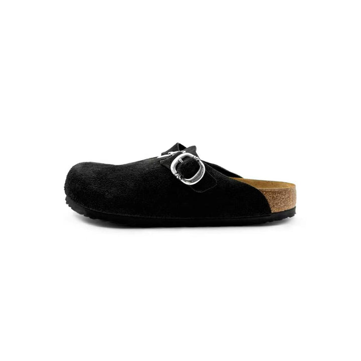 Chrome Hearts Birkenstock Silver Dagger Buckle Suede Sandals