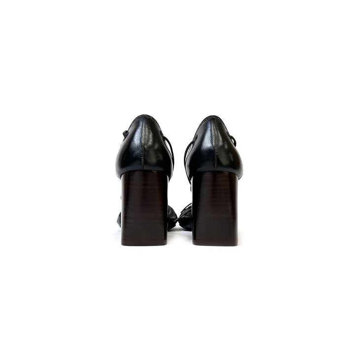 Lemaire Leather Lace-Up Ballet Heels