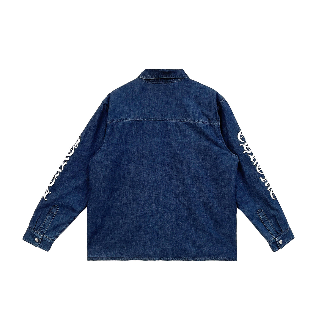 Chrome Hearts Blue Script Padded Denim Jacket